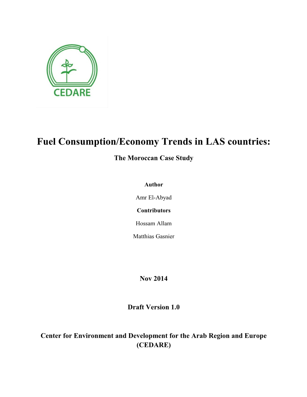 Fuel Consumption/Economy Trends in LAS Countries
