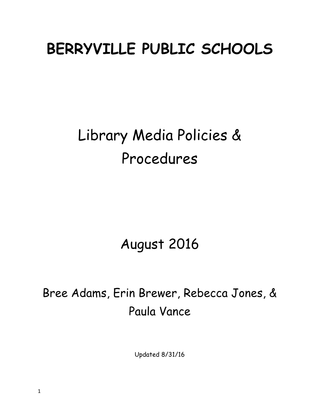 Berryville Public Schools