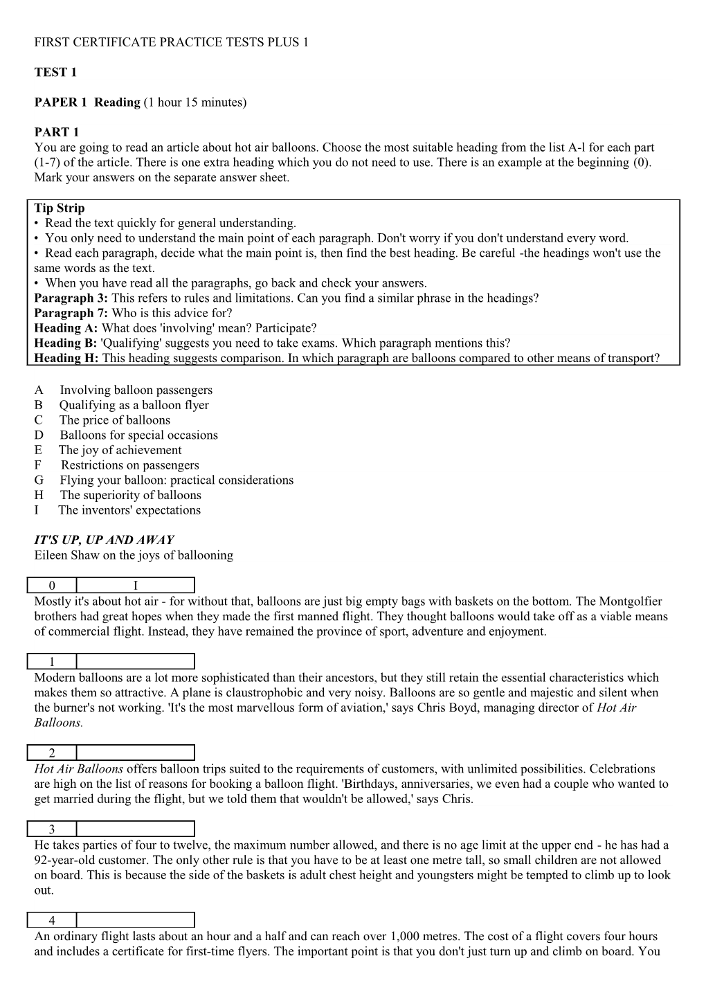 First Certificate Practice Tests Plus 1