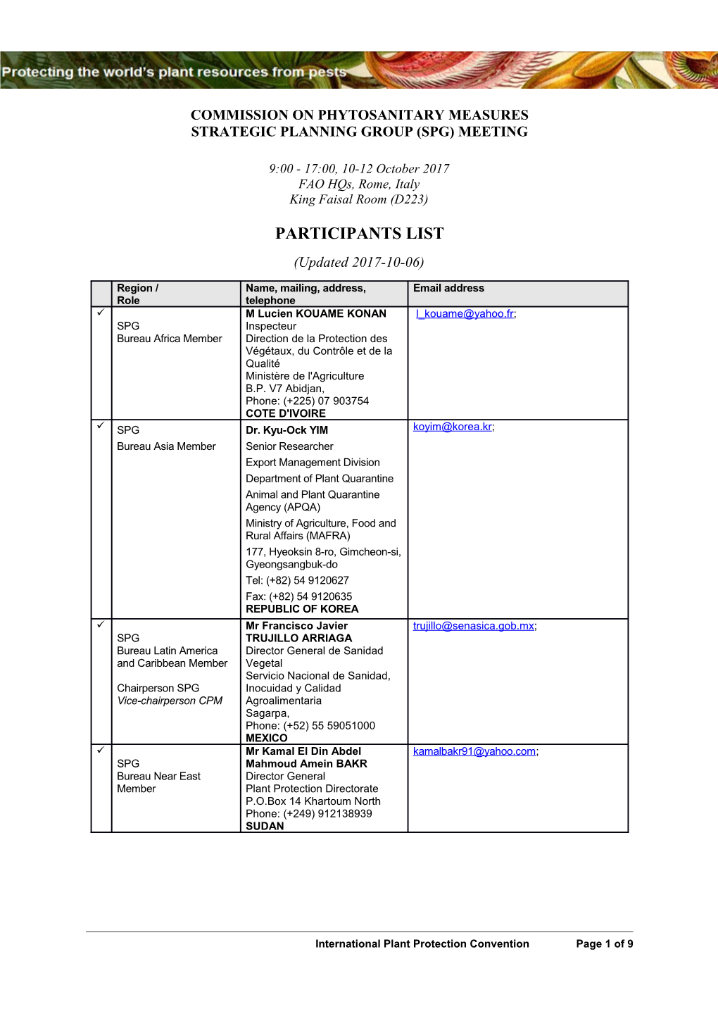 Participants List 03 SPG 2017 Oct