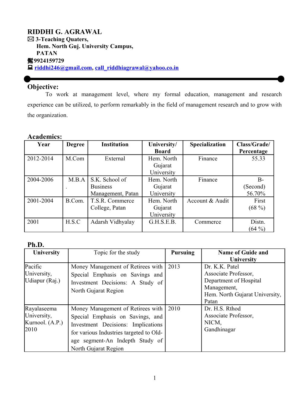 Hem. North Guj. University Campus