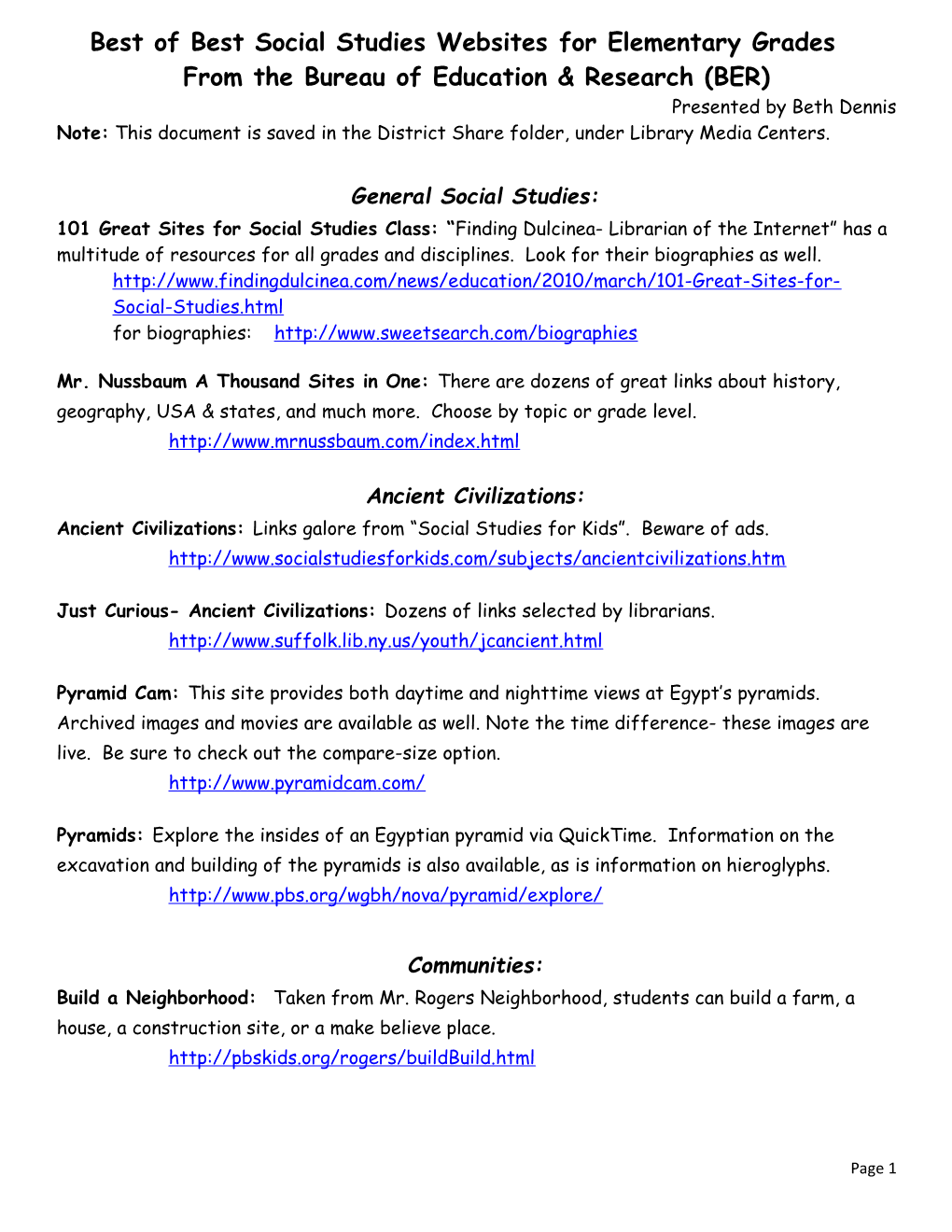Best of Best Social Studies Websites for Elementary Grades