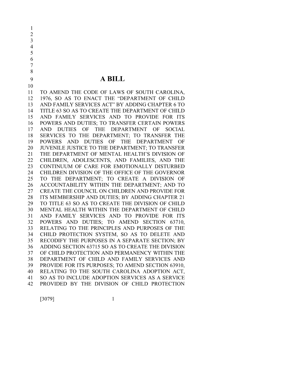 2015-2016 Bill 3079 Text of Previous Version (Dec. 11, 2014) - South Carolina Legislature Online