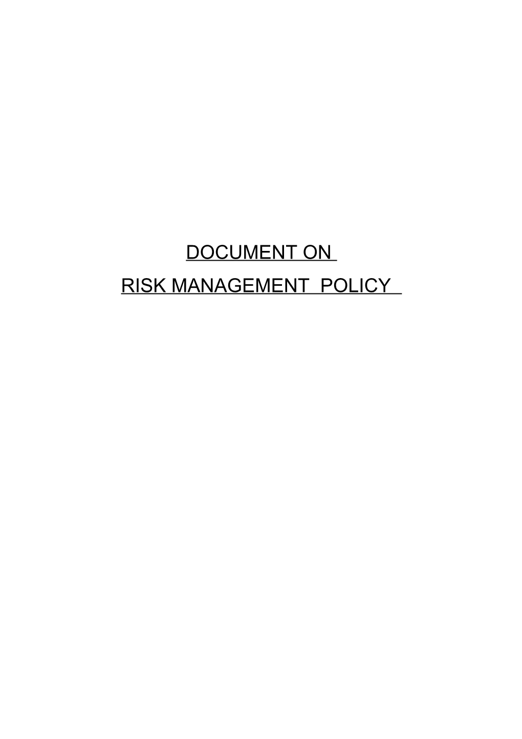 III. Risk Assessment, Sensitivity and Criticality