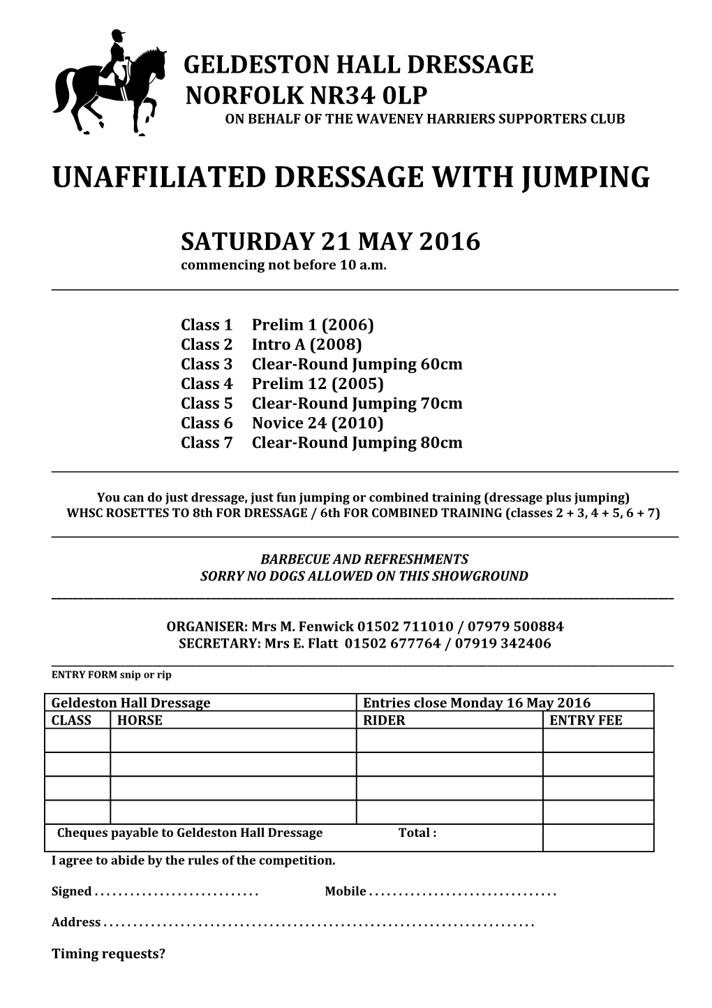 Unaffiliated Dressage At