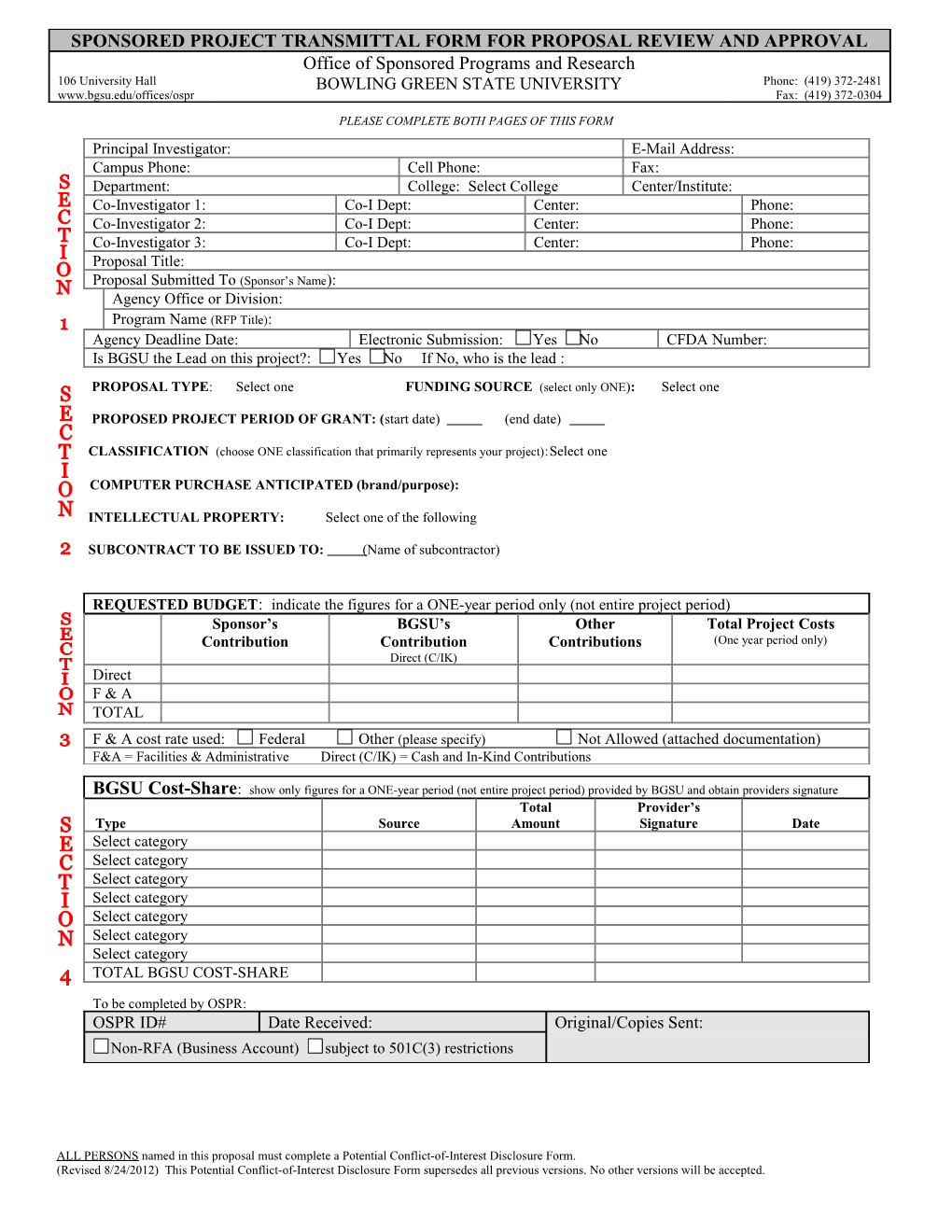 Please Complete Both Pages of This Form