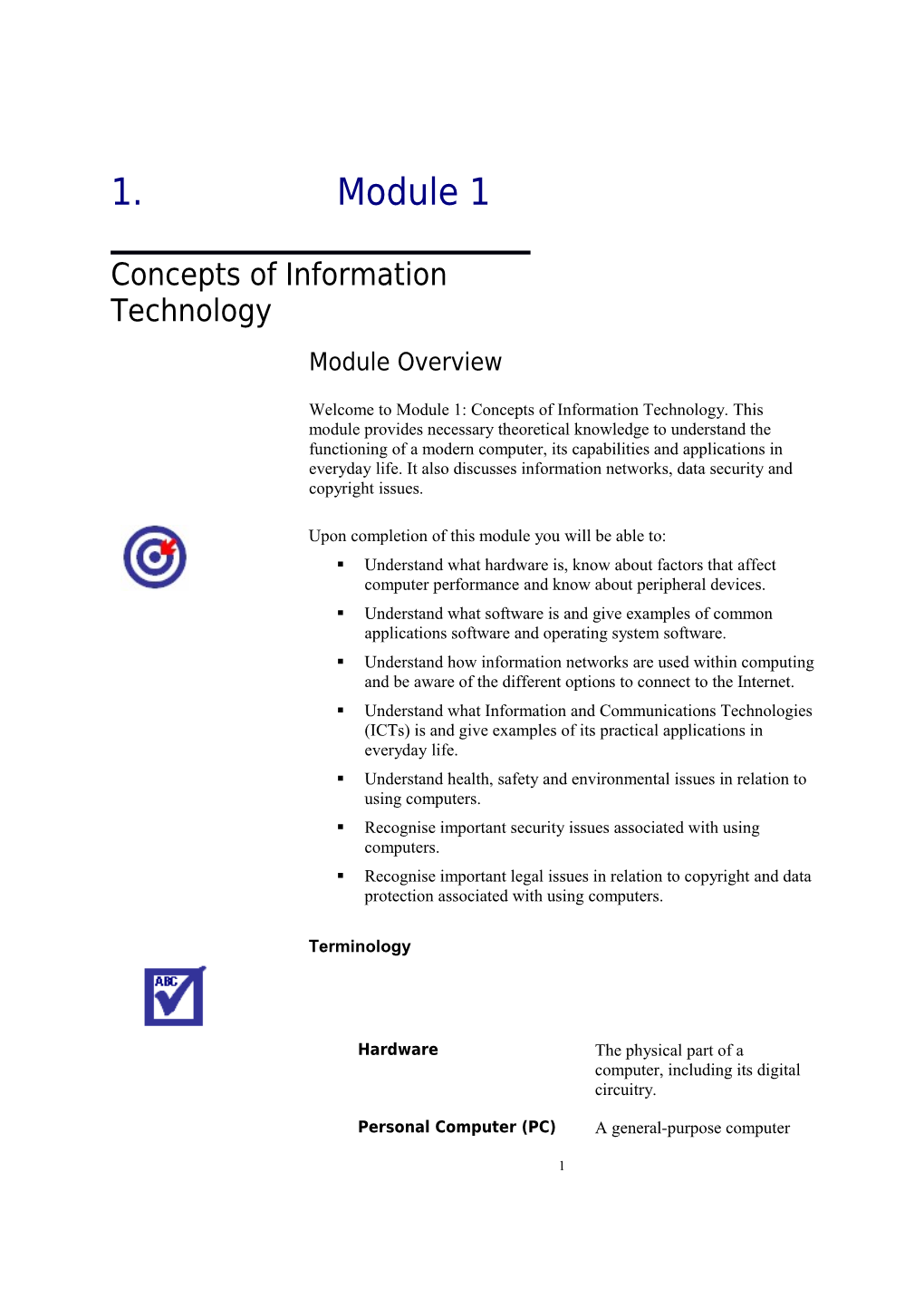 Concepts of Information Technology