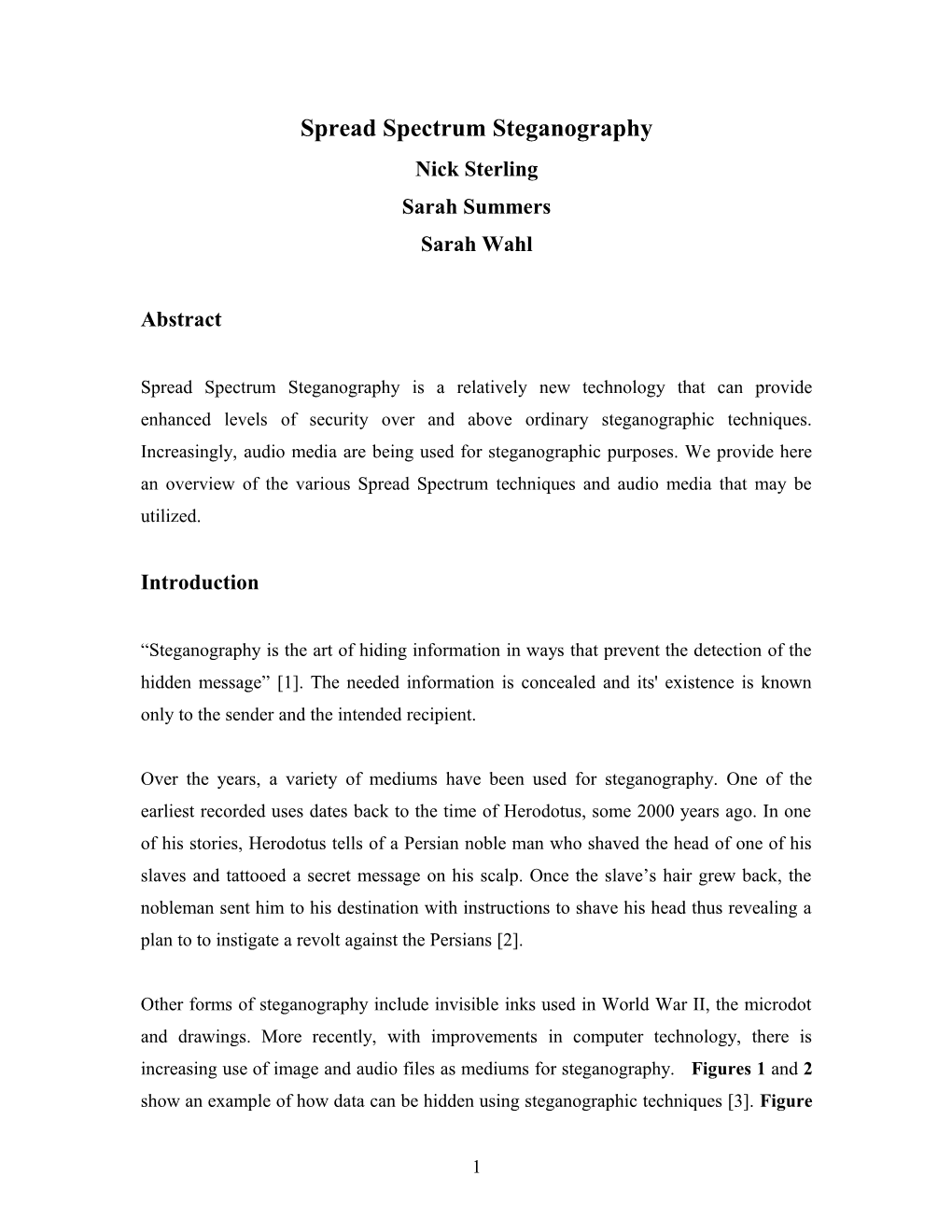 Spread Spectrum Steganography