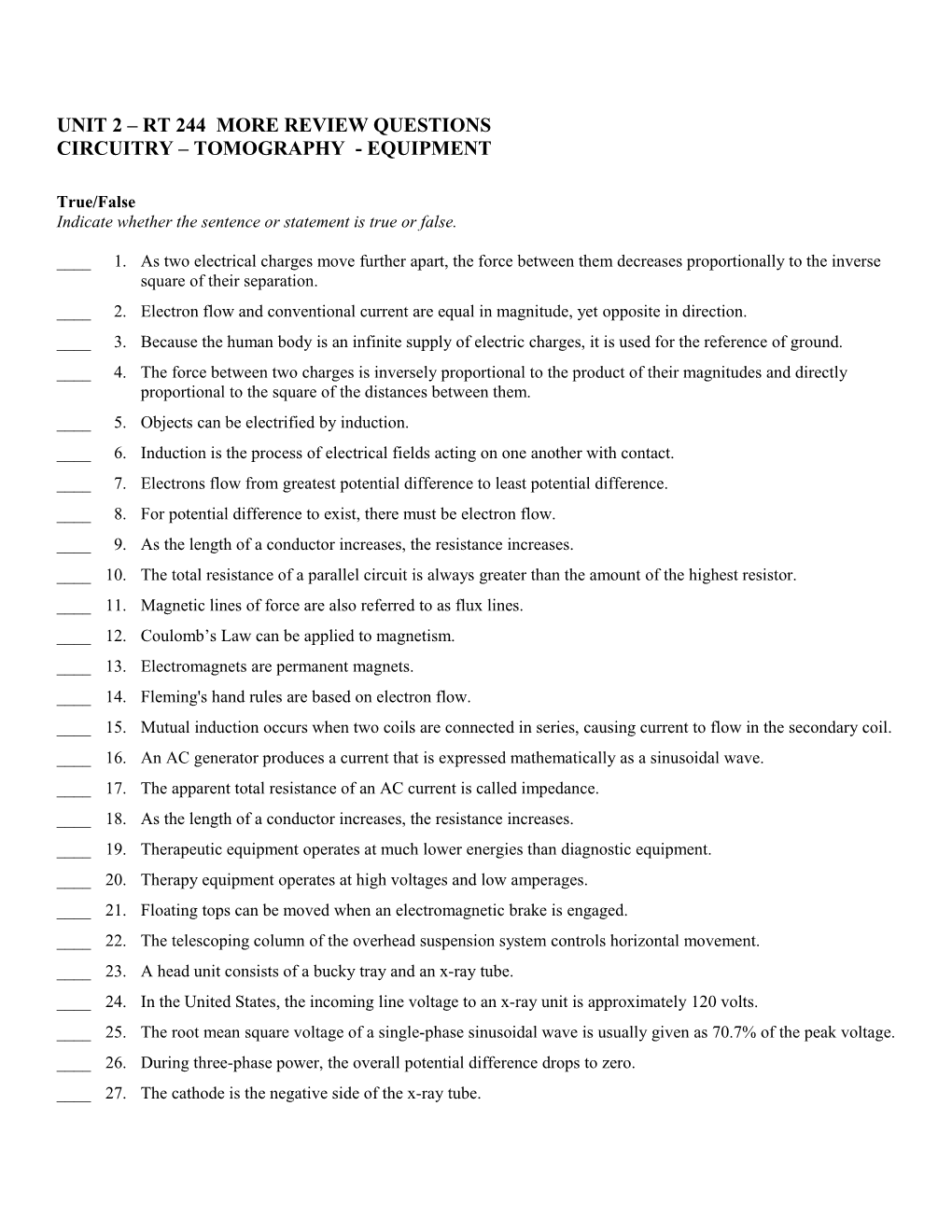 Unit 2 Rt 244 More Review Questions