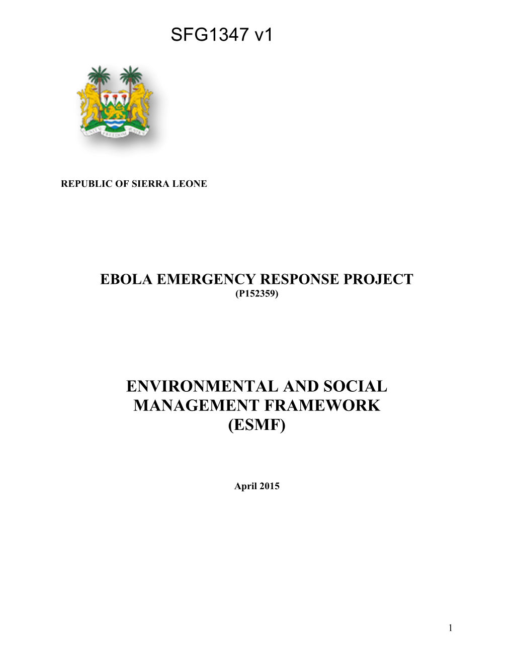 Ebola Emergency Response Project