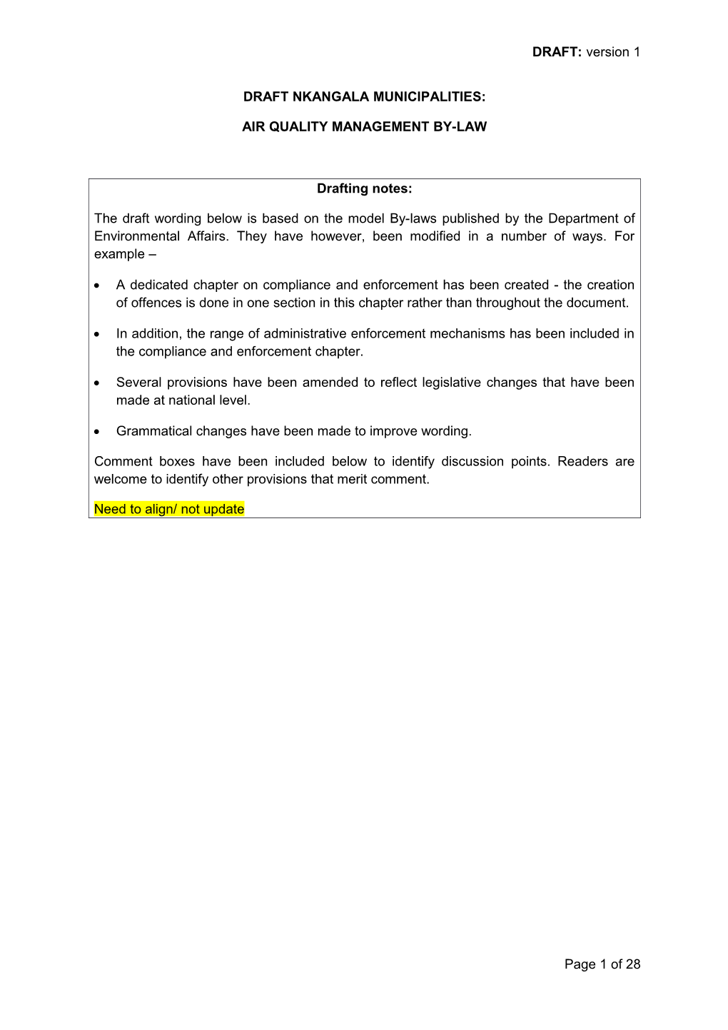 Air Quality Management By-Law