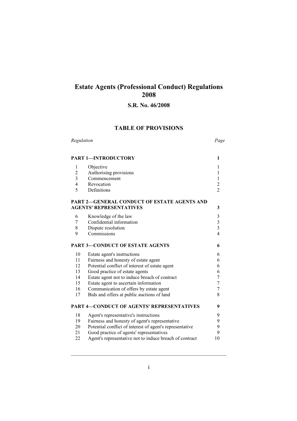Estate Agents (Professional Conduct) Regulations 2008