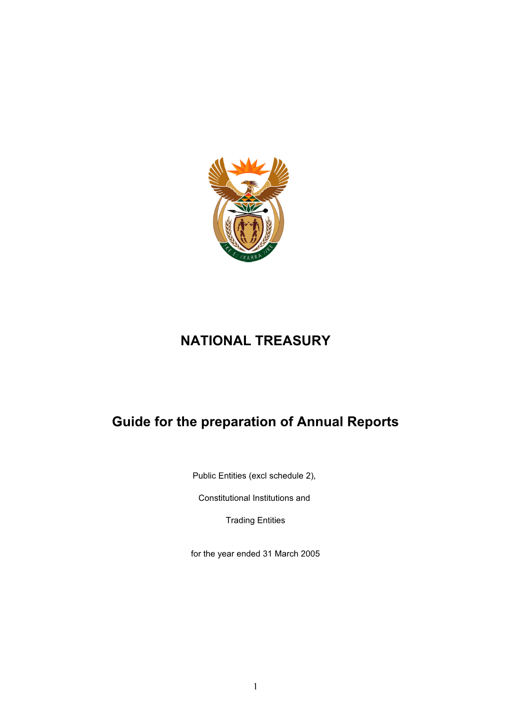 Guide for the Preparation of Annual Reports