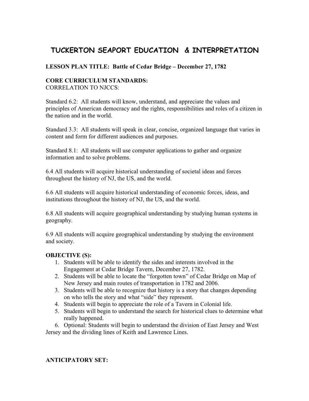 Tuckerton Seaport Education & Interpretation