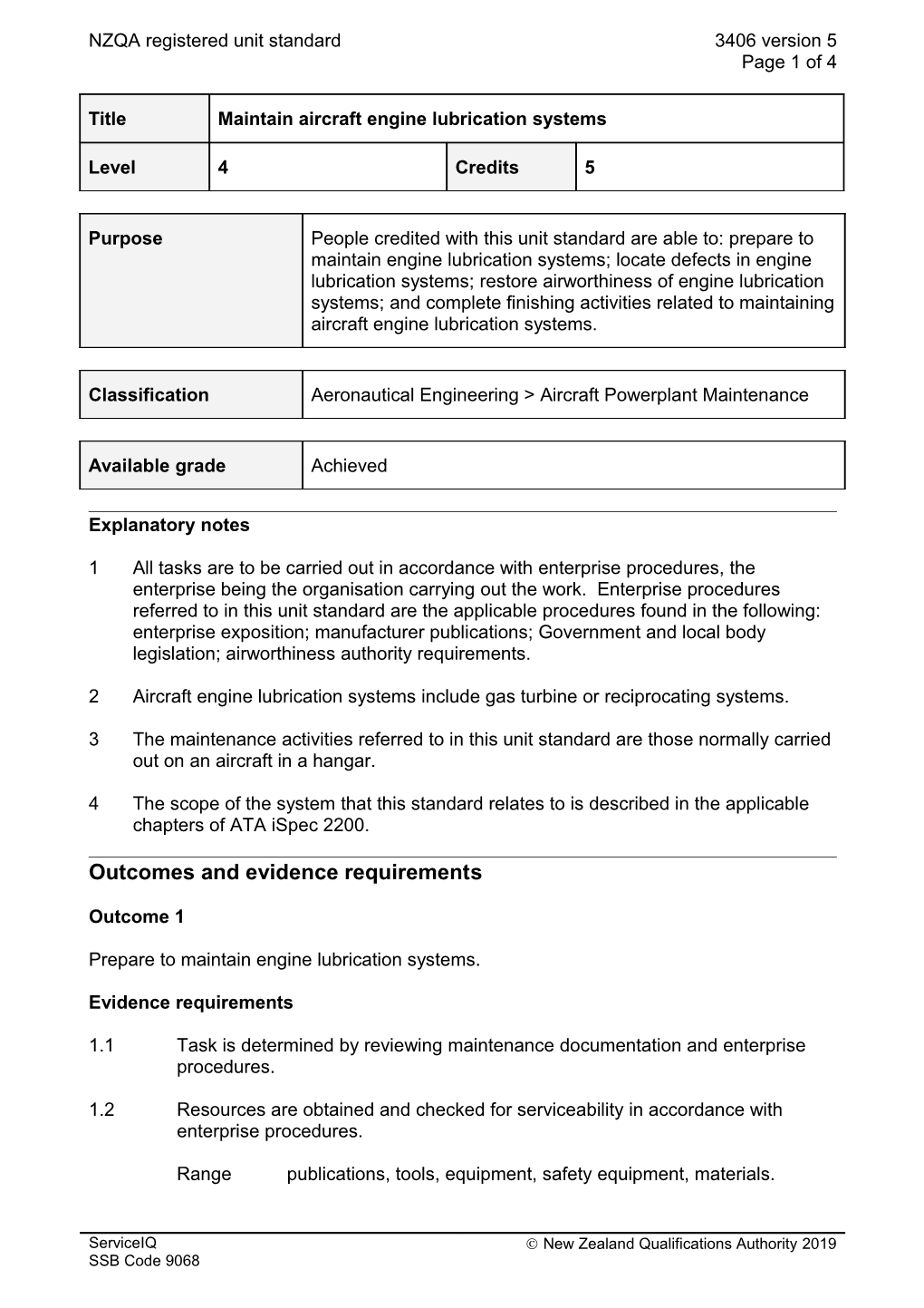 3406 Maintain Aircraft Engine Lubrication Systems