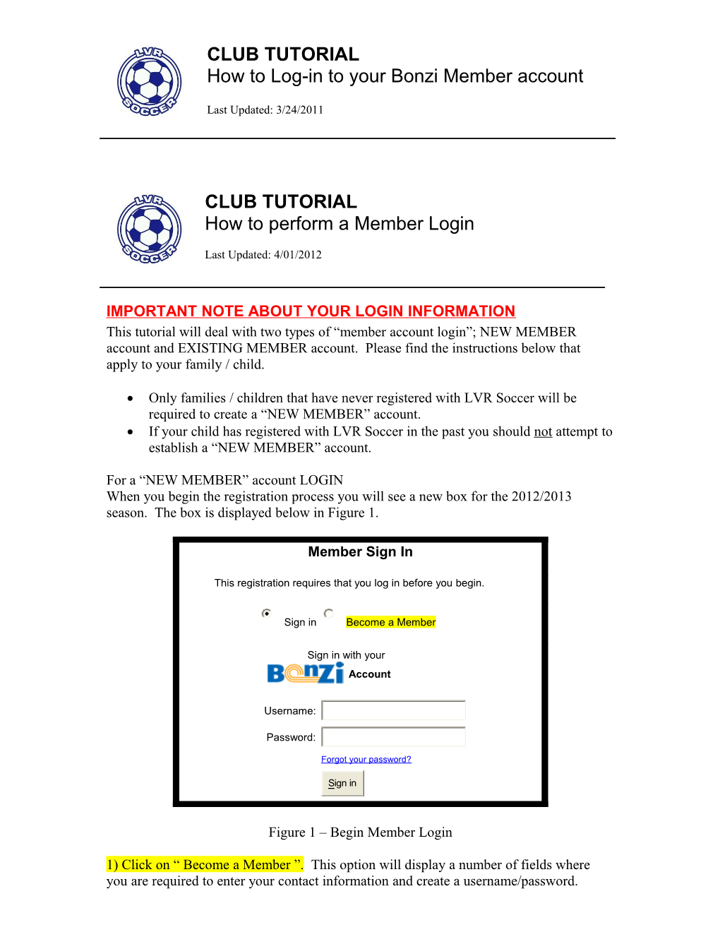 Important Note About Your Login Information