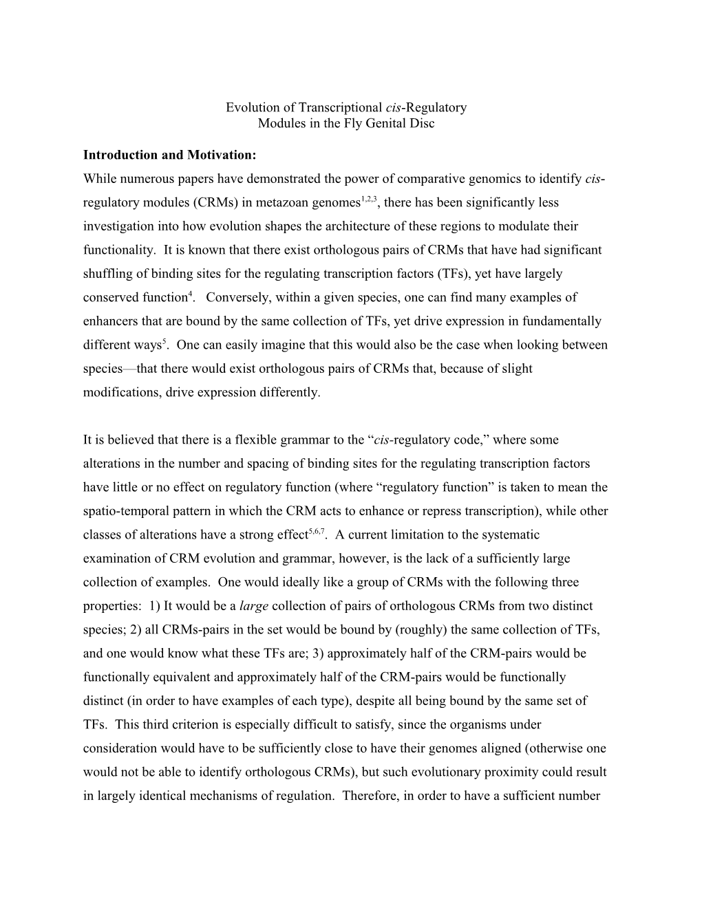 Evolution of Transcriptional Cis-Regulatory