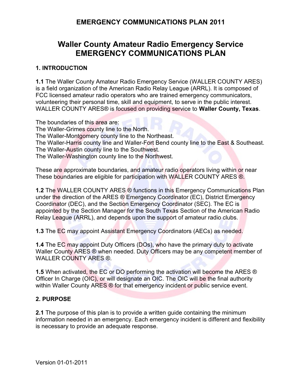 Waller County Amateur Radio Emergency Service