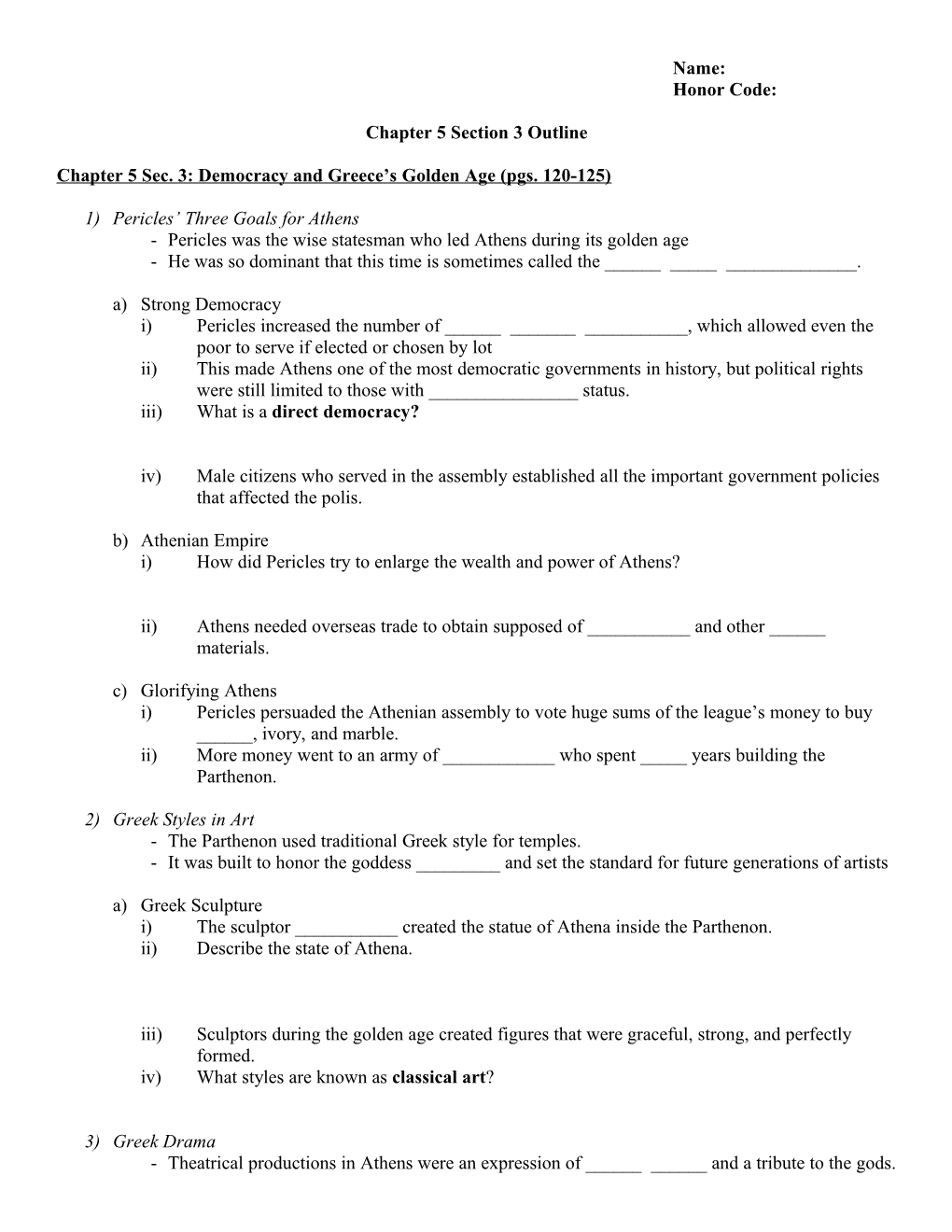 Chapter 5 Sec. 3: Democracy and Greece S Golden Age (Pgs. 120-125)