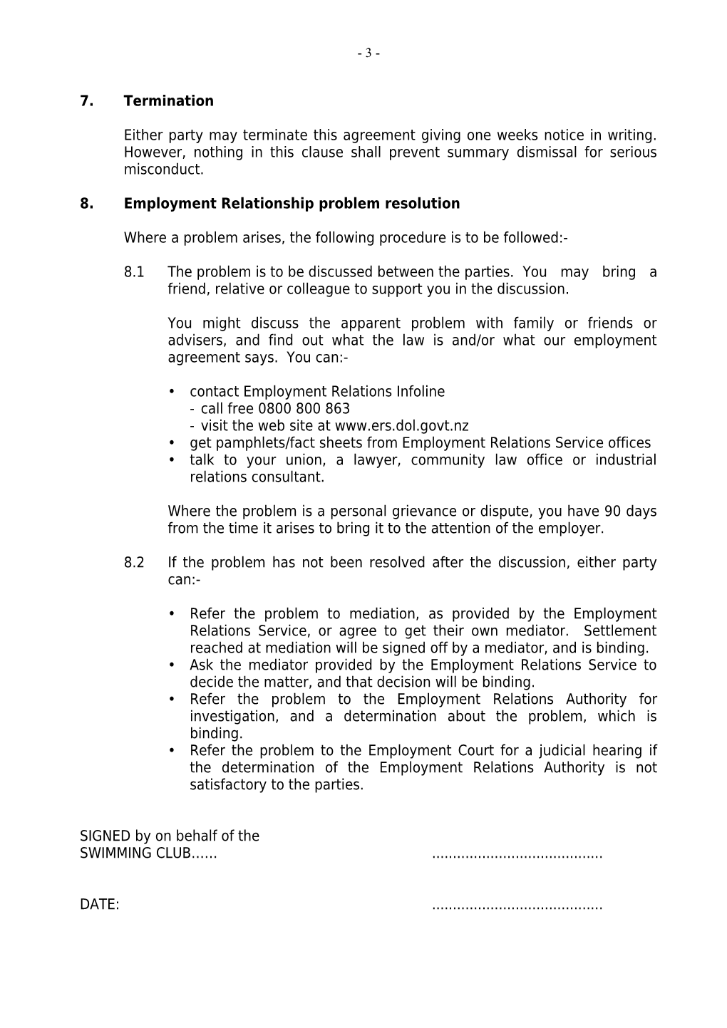 Casual Employment Contract
