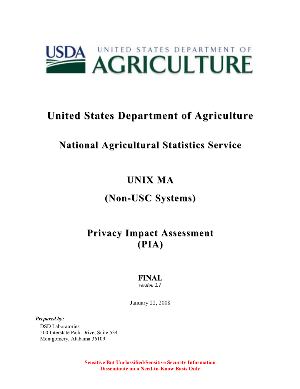 National Agricultural Statistics Service NASS UNIX MA