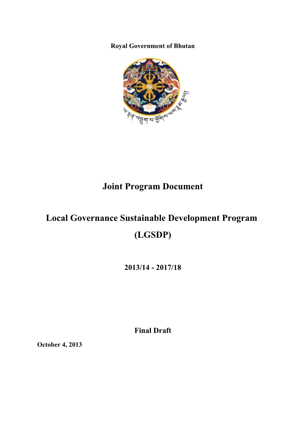 Local Governance Sustainable Development Program