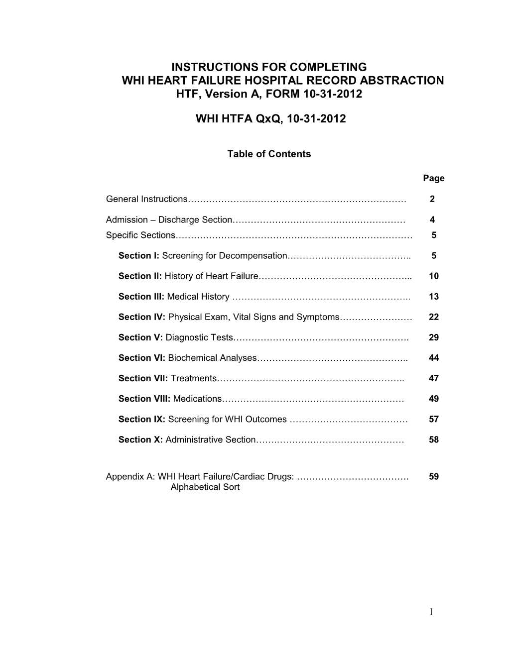 Whi Heart Failure Hospital Record Abstraction