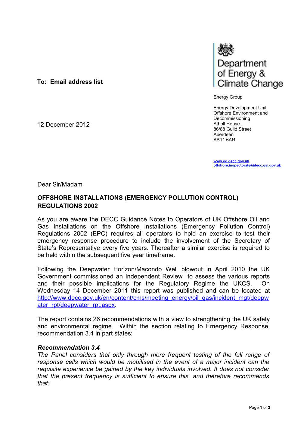 Offshore Installations (Emergency Pollution Control) Regulations 2002