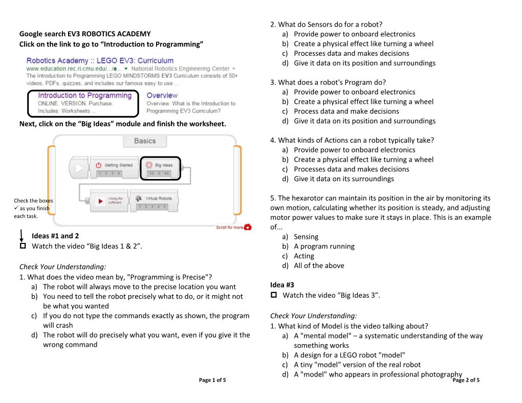 Google Search EV3 ROBOTICS ACADEMY