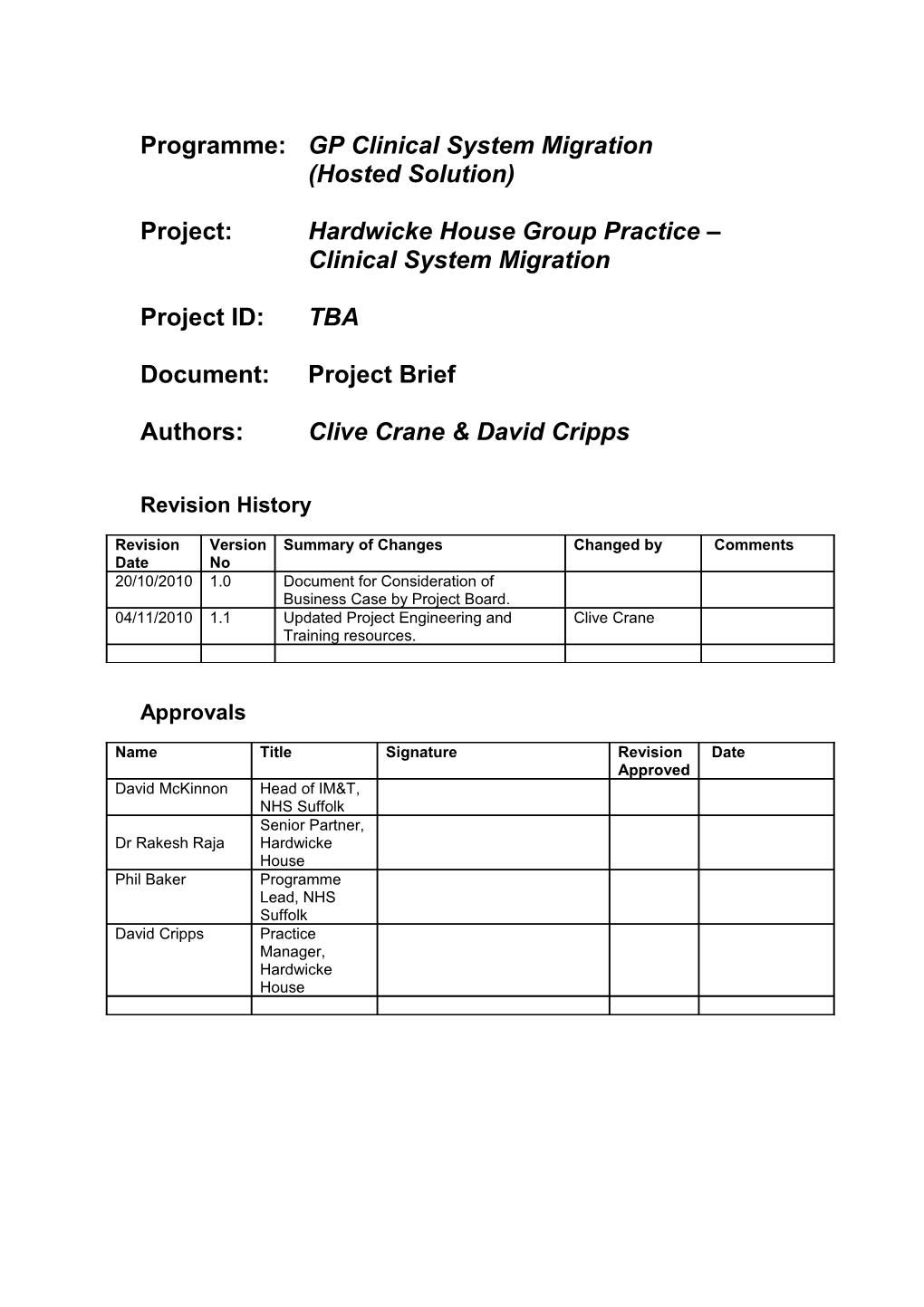 Project Community System Reporting