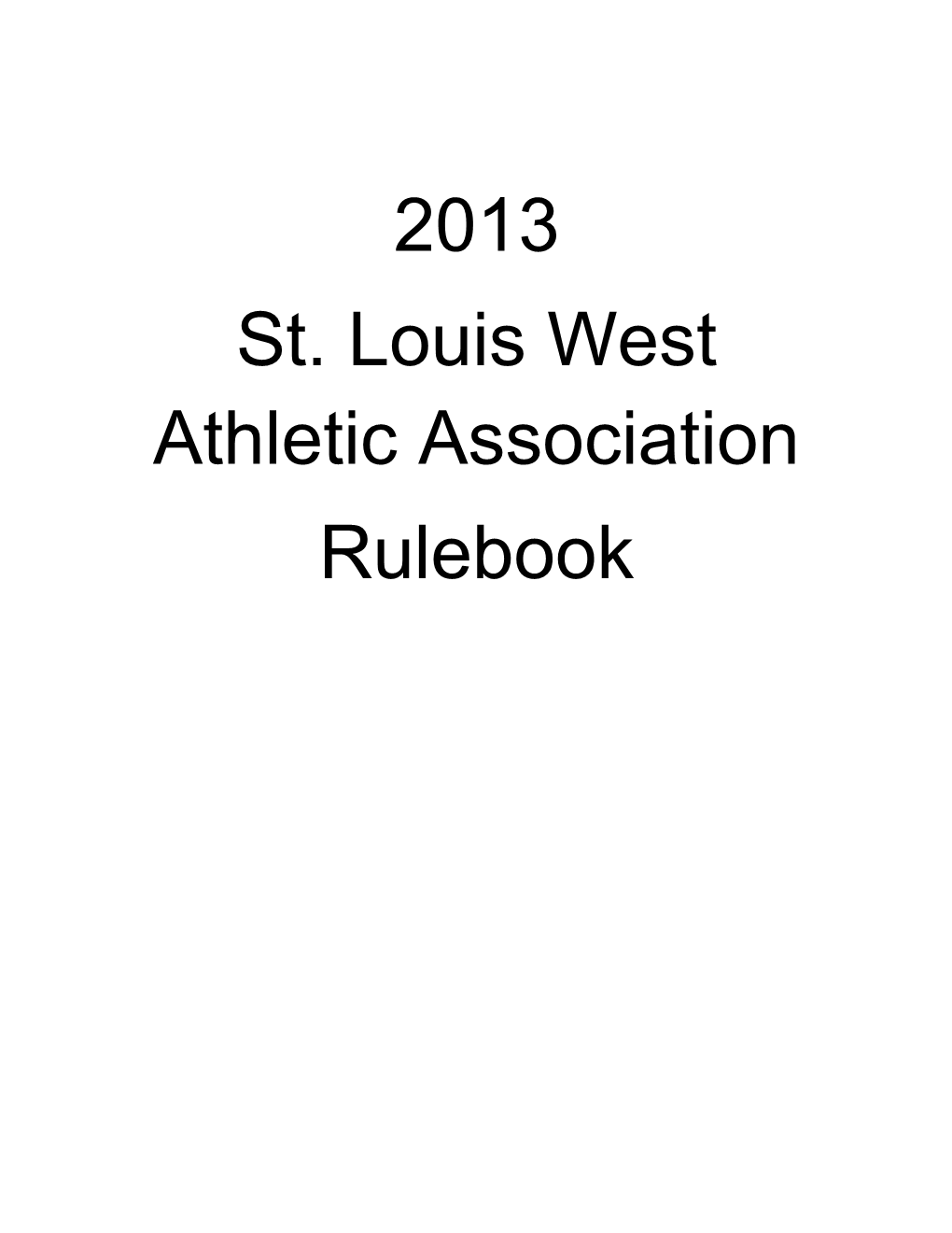 St. Louis West Athletic Association
