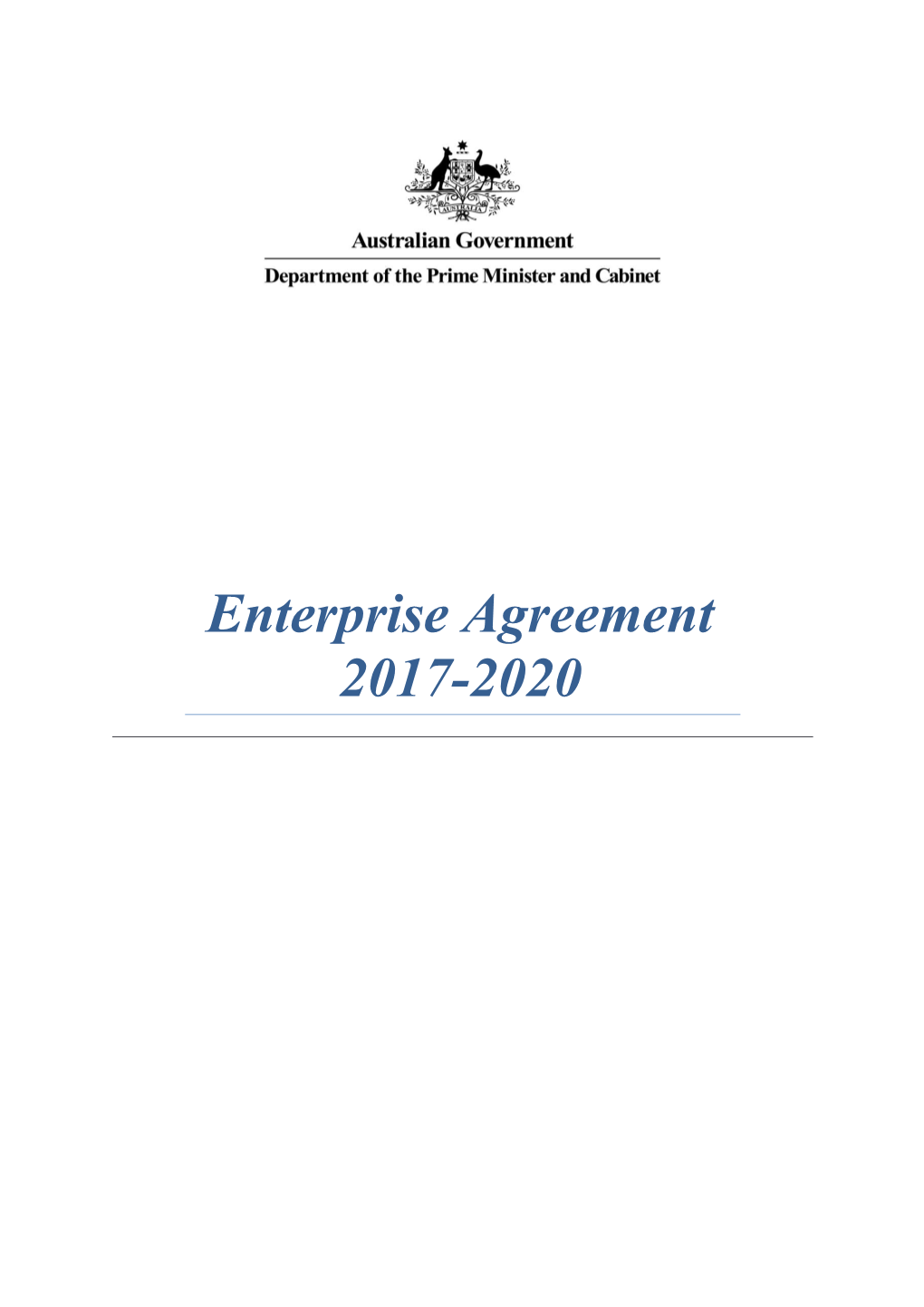 PM&C Enterprise Agreement 2017-2020