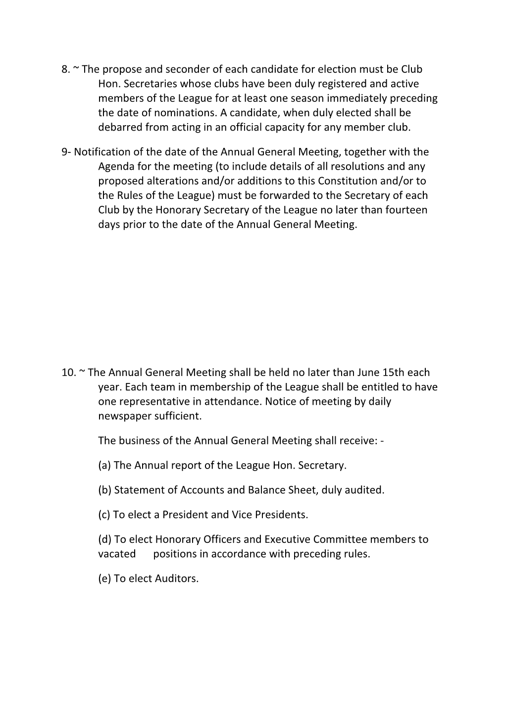CONSTITUTION and RULES of the LEINSTER FOOTBALL LEAGUE. (Valid from 2014/15 Season)