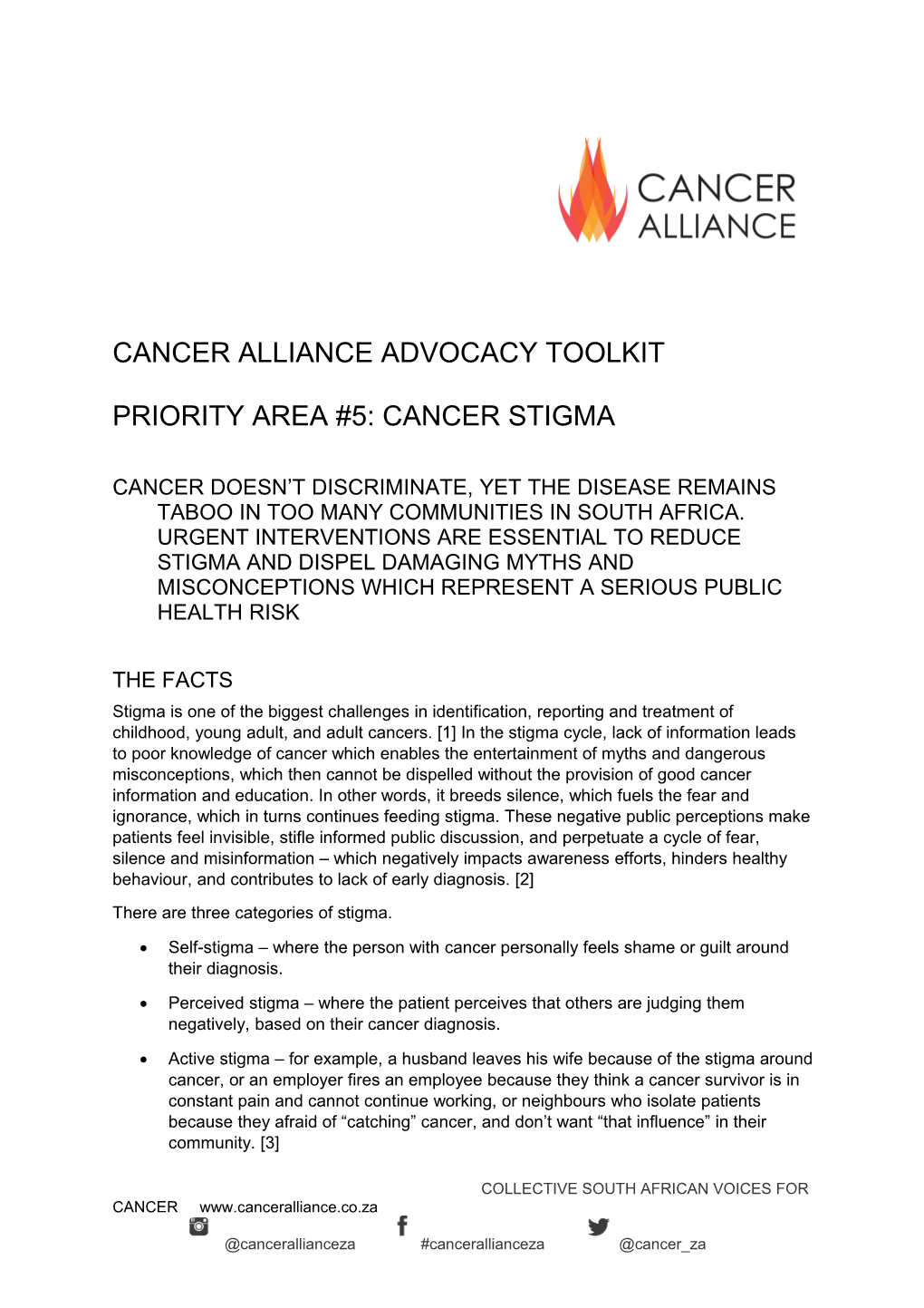 Cancer Alliance Advocacy Toolkit