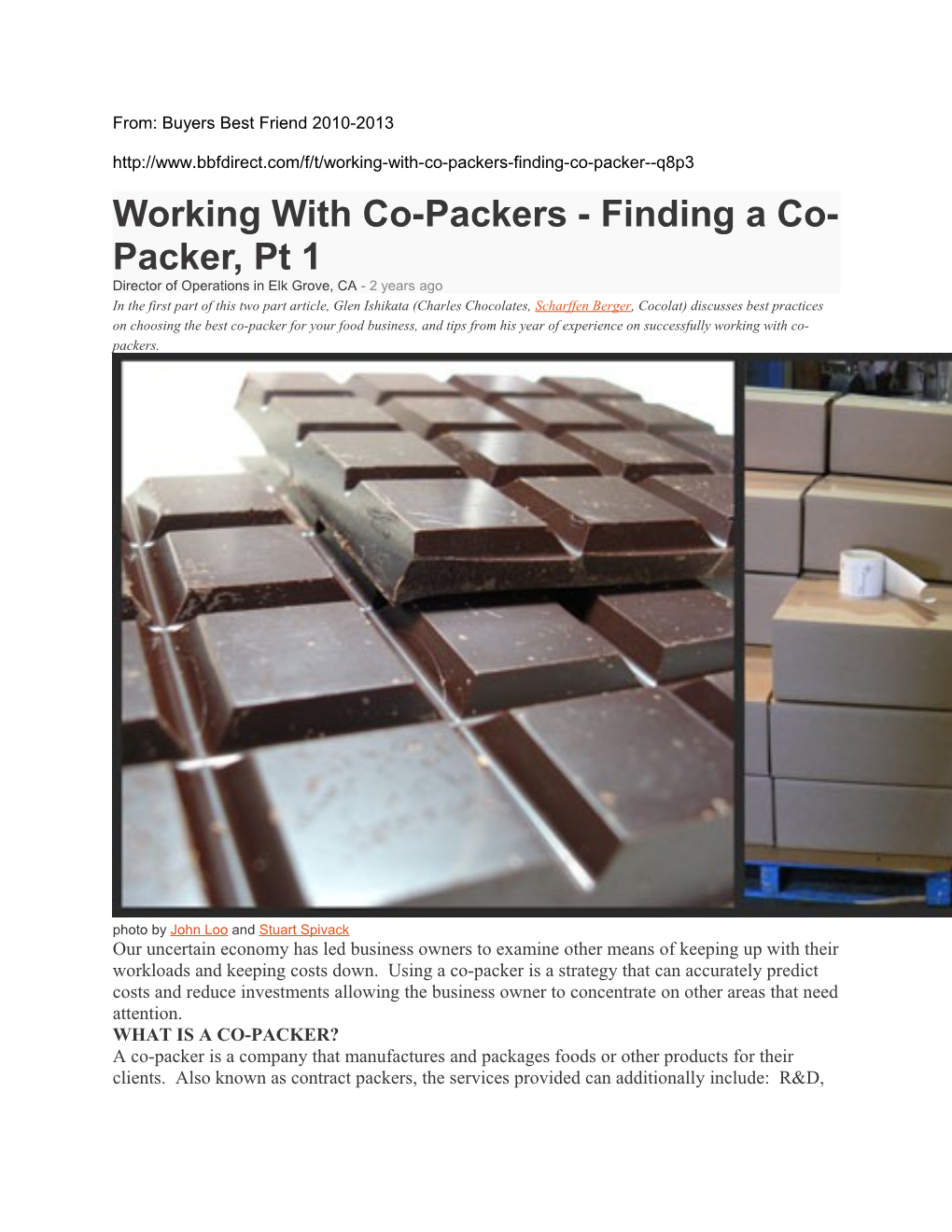 Working with Co-Packers - Finding a Co-Packer, Pt 1