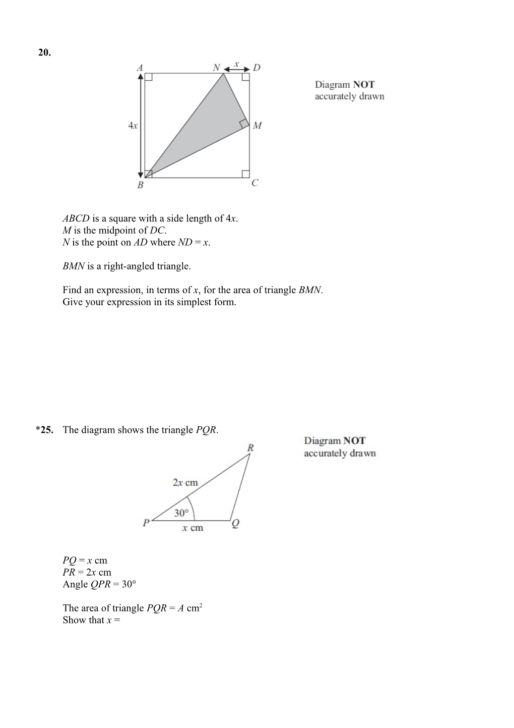 GCSE Revision - Algebraic Proof and Algebra in Context