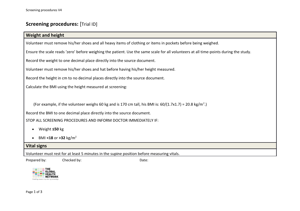 Screening Procedures V4