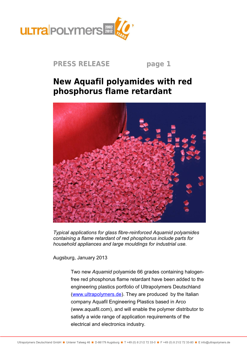 New Aquafil Polyamides with Red Phosphorus Flame Retardant