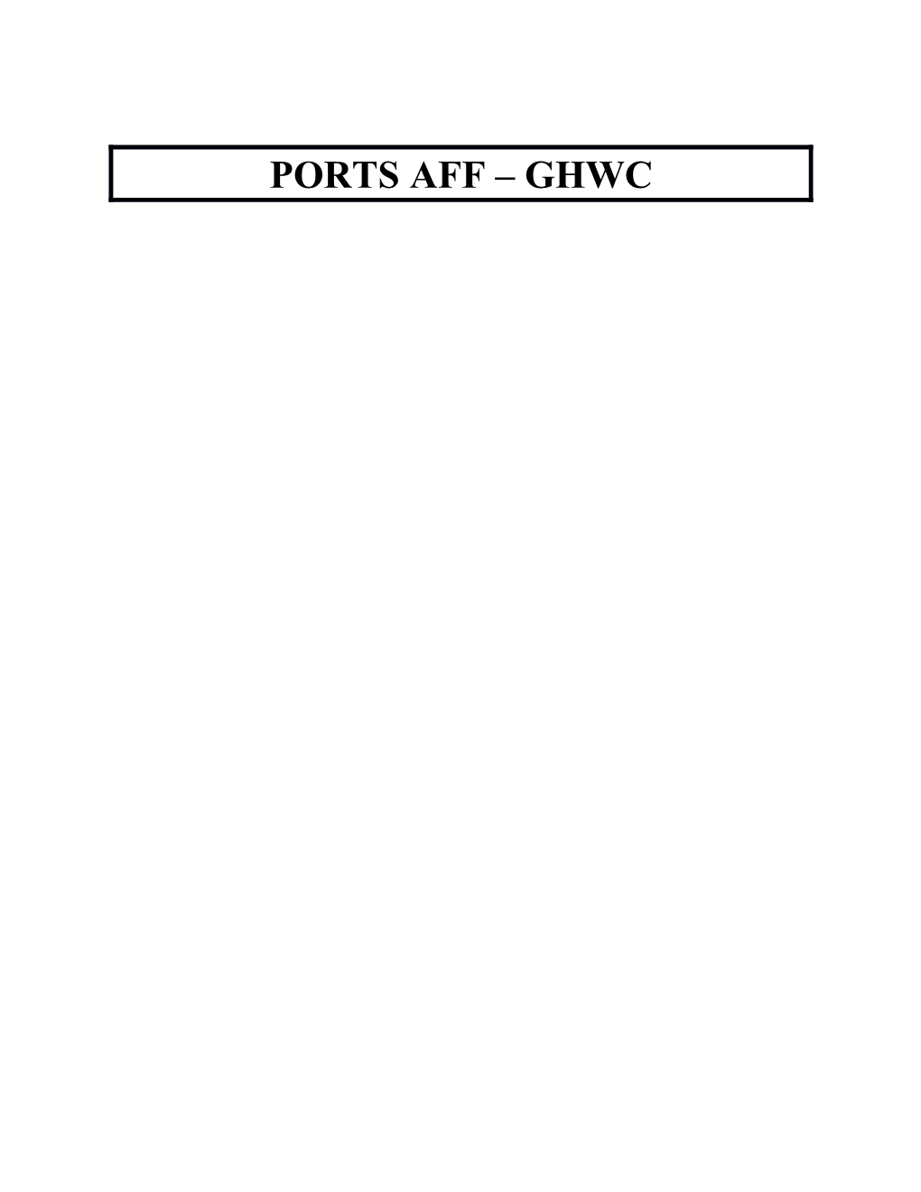 Ports Aff Ghwc