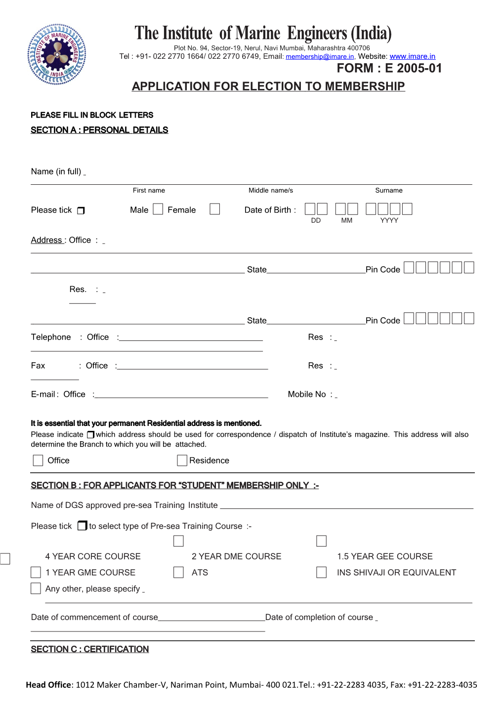 Election Form.Pmd