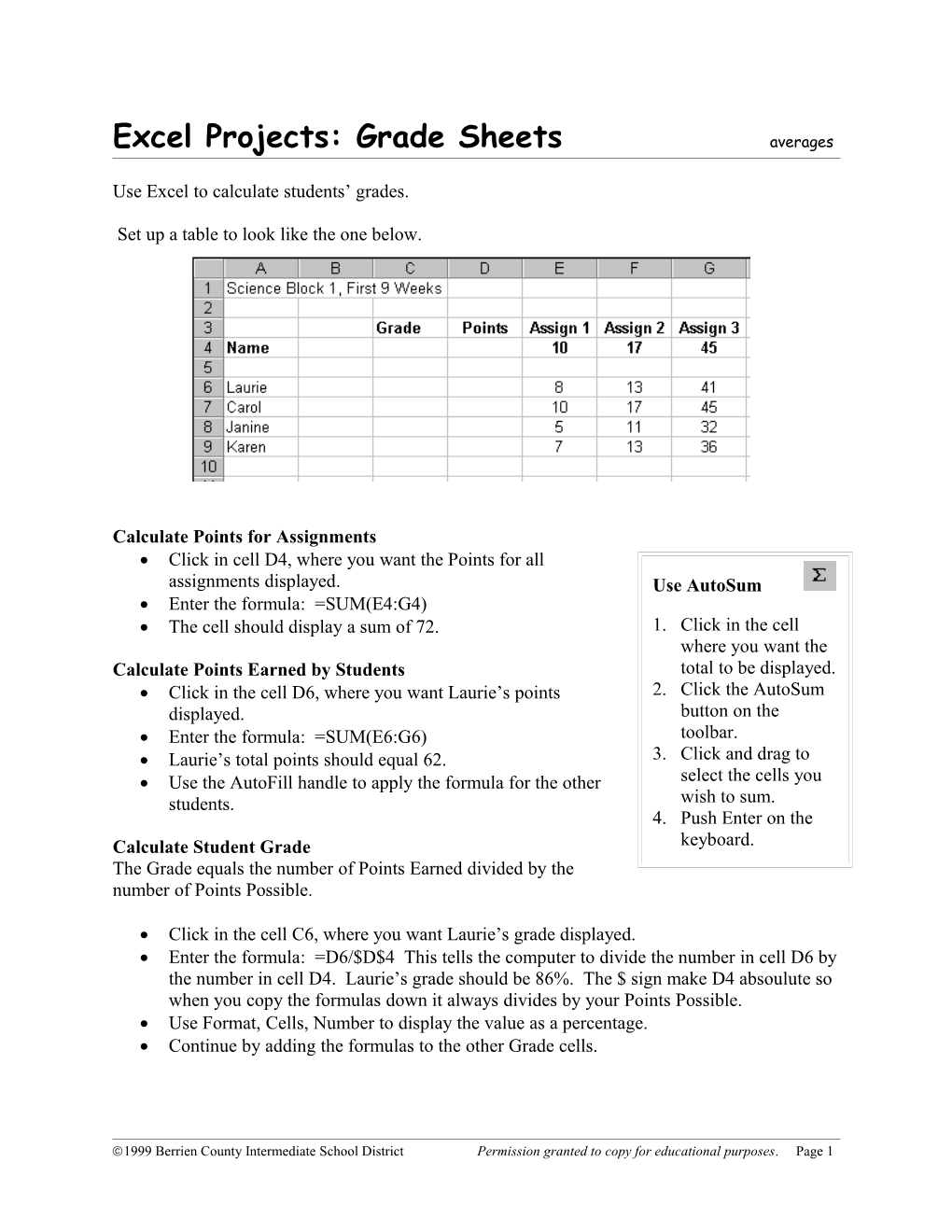 Day 6: Excel: Avg, Grades, Word Search, Puzzlermaker