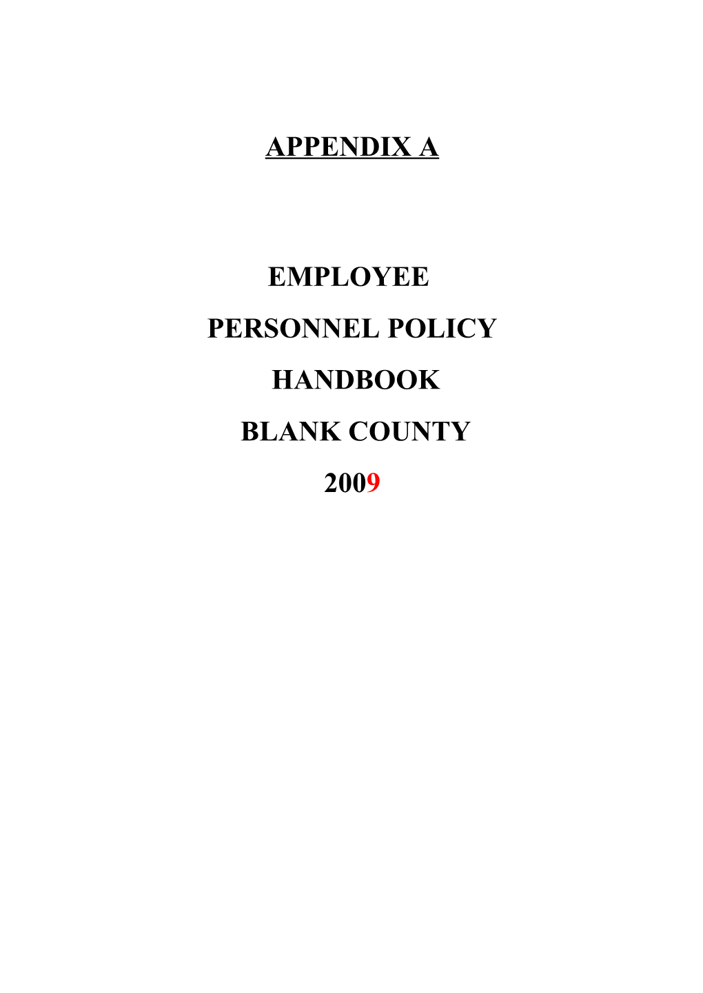 Personnel Policy