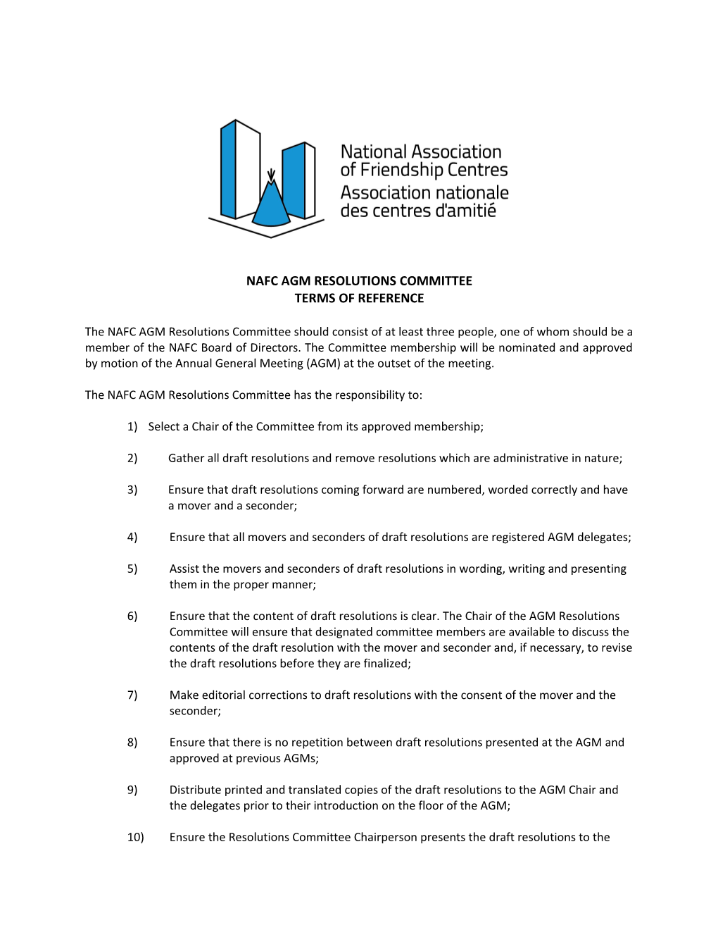 Nafc Agm Resolutions Committee