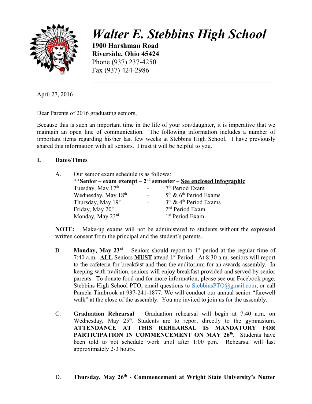 Senior Exam Exempt 2Nd Semester See Enclosed Infographic