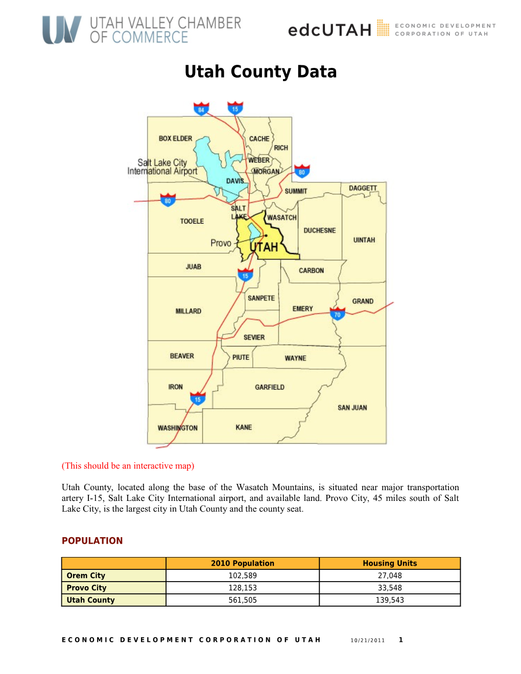 Utah County Profile