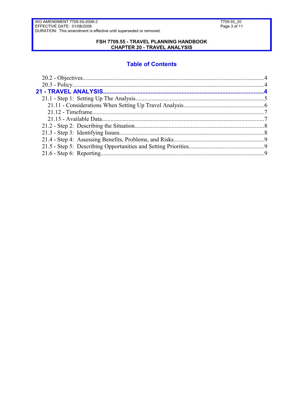 Fsh 7709.55 - Travel Planning Handbook