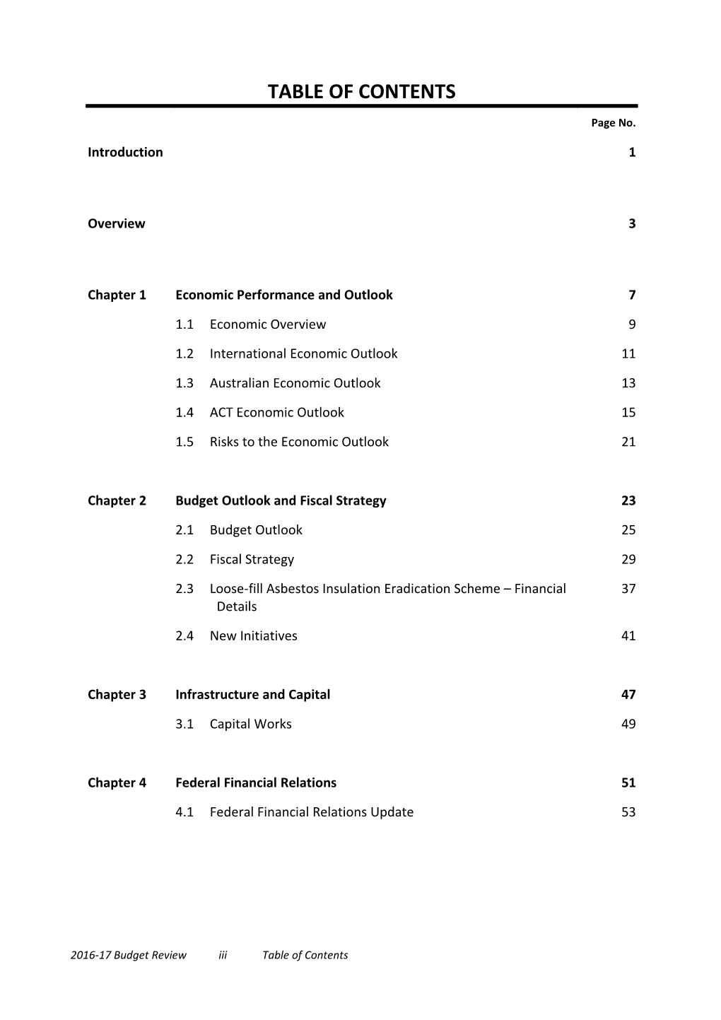 ACT 2016-17 Budget Review