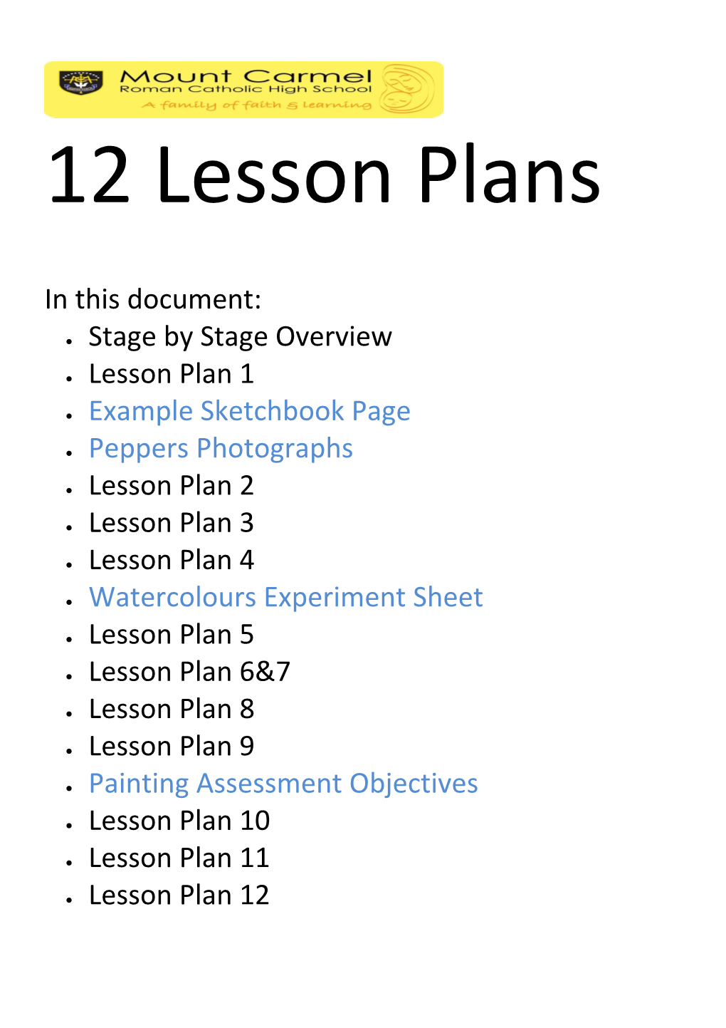 Lesson Plans and Resources