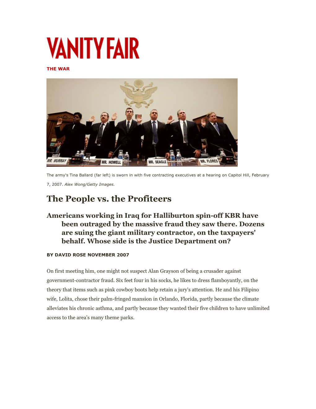 The People V. the Profiteers