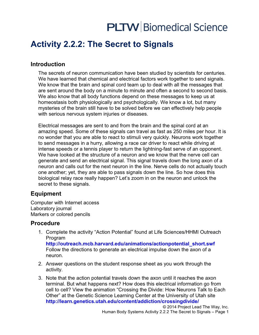 Activity 2.2.2: the Secret to Signals